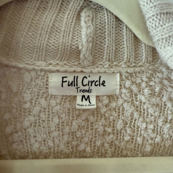 Full Circle Trends chunky popcorn sweater cardigan size M - Picture 5 of 5